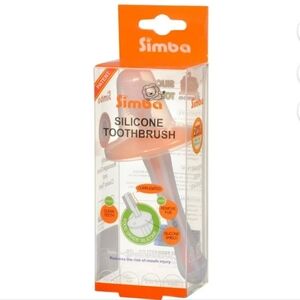 Simba Soft Bristle "Silicone Baby Toothbrush" with Milk Residue/Fur Scrubber